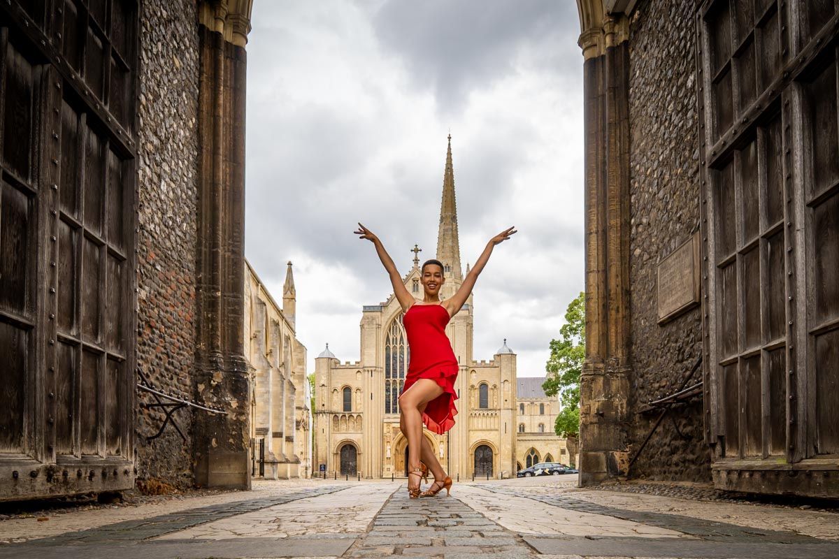 Rosy May Dancer at Norwich Cathedral