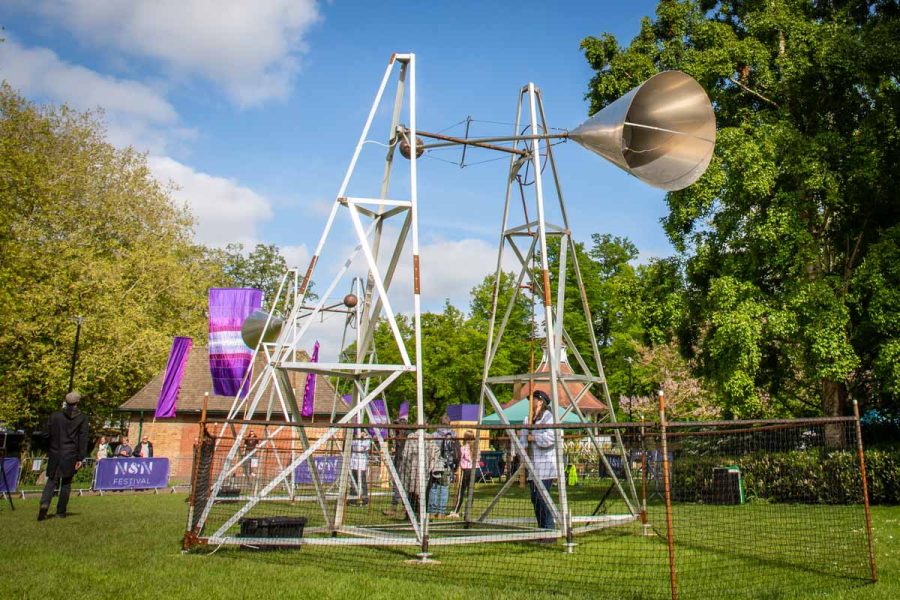 NNF Musical bells installation in Chapelfield Gardens