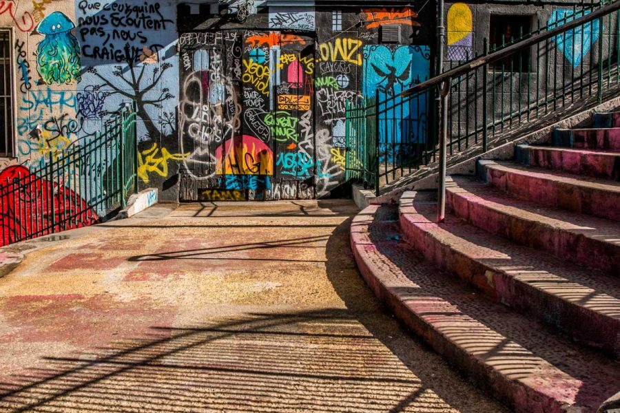 Marseille graffiti steps