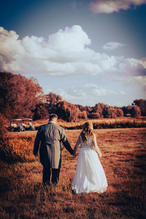 Sarah and Michael in the grounds of Wensum Valley Golf Club